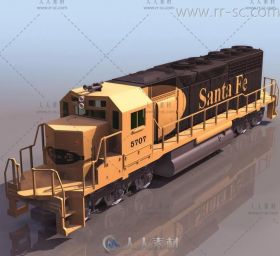 美国货运火车头3D模型