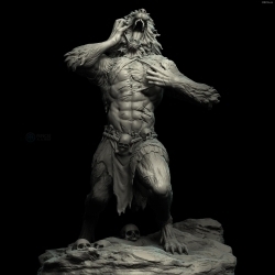 狼人传说神话角色雕刻手办3D打印模型