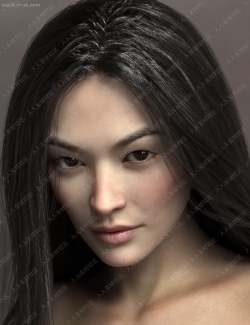 优雅大方知性女性多组妆容出水姿态3D模型