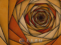 旋转的玫瑰图案LED背景视频素材