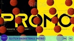 酷炫现代三维篮球突变元素体育运动展示动画AE模板