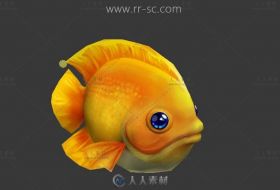 卡通小黄鱼3D模型