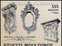 3Ds Max 欧式精美雕塑模型：3D models Decorative Items Stucco Mouldinds