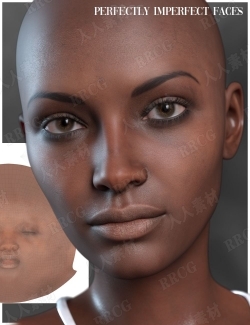 4种高清女性角色皮肤面部纹理3D模型合集