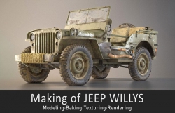 AAA级游戏素材威利斯吉普车的建模过程 详细制作过程逐步解析