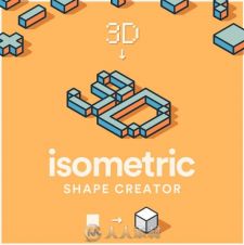3D矩形文字图像处理特效PS动作GraphicRiver - 3D Isometric Shape Creator