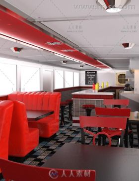 现代经典的餐厅场景环境3D模型合辑