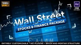 现代专业的华尔街股市和金融广播电视栏目视频包装AE模板Videohive Wall Street - ...