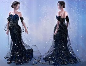 女性美丽空灵仙气飘渺的服装3D模型合辑
