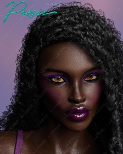 欧洲黑人精致面部彩妆女性角色3D模型合集