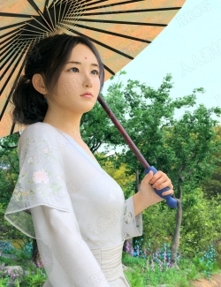 日式风格装扮清新科幻女性角色3D模型合集
