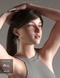 优雅性感身材精致妆容不同肤色女性角色3D模型合集