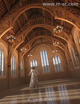 豪华的中世纪大厅场景环境3D模型合辑