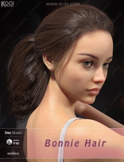 干净清纯马尾辫多种发色女性角色3D模型合集