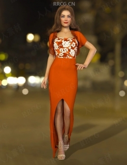 女性晚礼服连衣裙套装3D模型合集