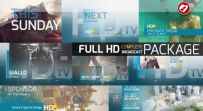 HD高清频道电视包装动画AE模板 Videohive HDtv Complete Broadcast Package 10041135