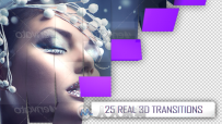 25组三维转场特效动画AE模板 Videohive 25 3D Transitions Pack 6877635