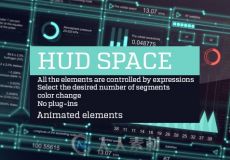 HUD平视特效元素动画AE模板合辑 Videohive Hud space 15087018