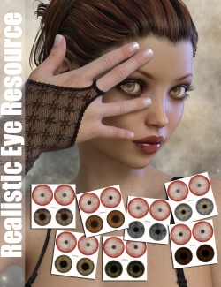 40个逼真女性眼睛3D模型