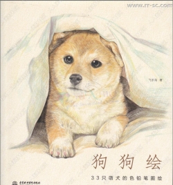 33只萌犬彩色铅笔涂绘书籍杂志