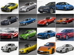 高精度经典品牌汽车3D模型合集