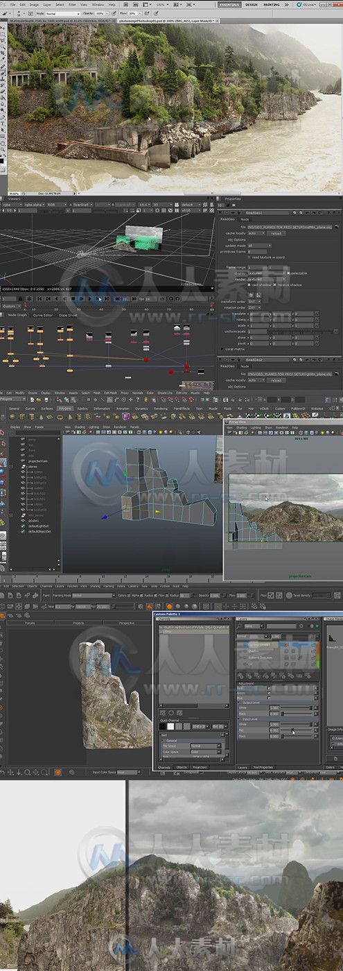 MARI与NUKE视觉特效场景制作视频教程 Digital-Tutors Creating a VFX Environment ...