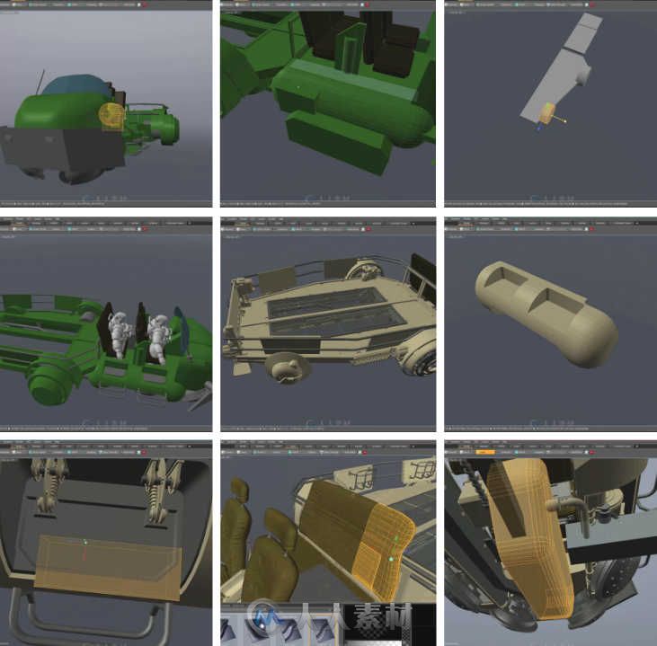 Modo超精细科幻运输船制作视频教程 Gumroad Transport Vehicle tutorial for modo ...