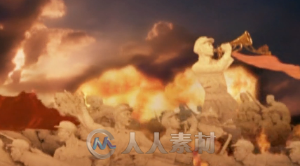 近代历史解放革命抗战国庆晚会舞台LED大屏幕素材视频背景