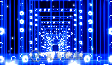 蓝色动感绚丽灯光晚会酒吧演艺舞台LED大屏幕背景视频素材