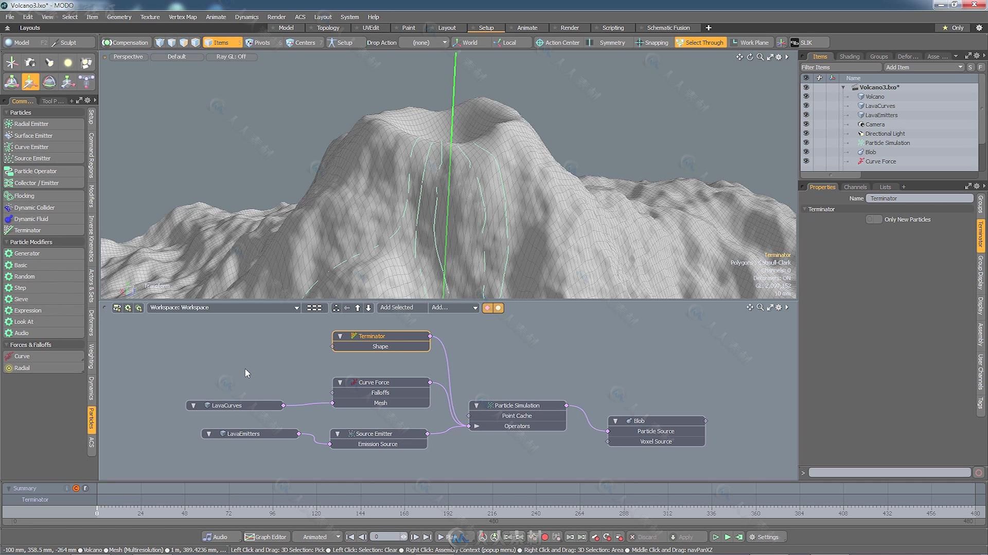 Modo粒子特效实例训练视频教程 THE FOUNDRY INTRODUCTION TO MODO PARTICLES WITH ...