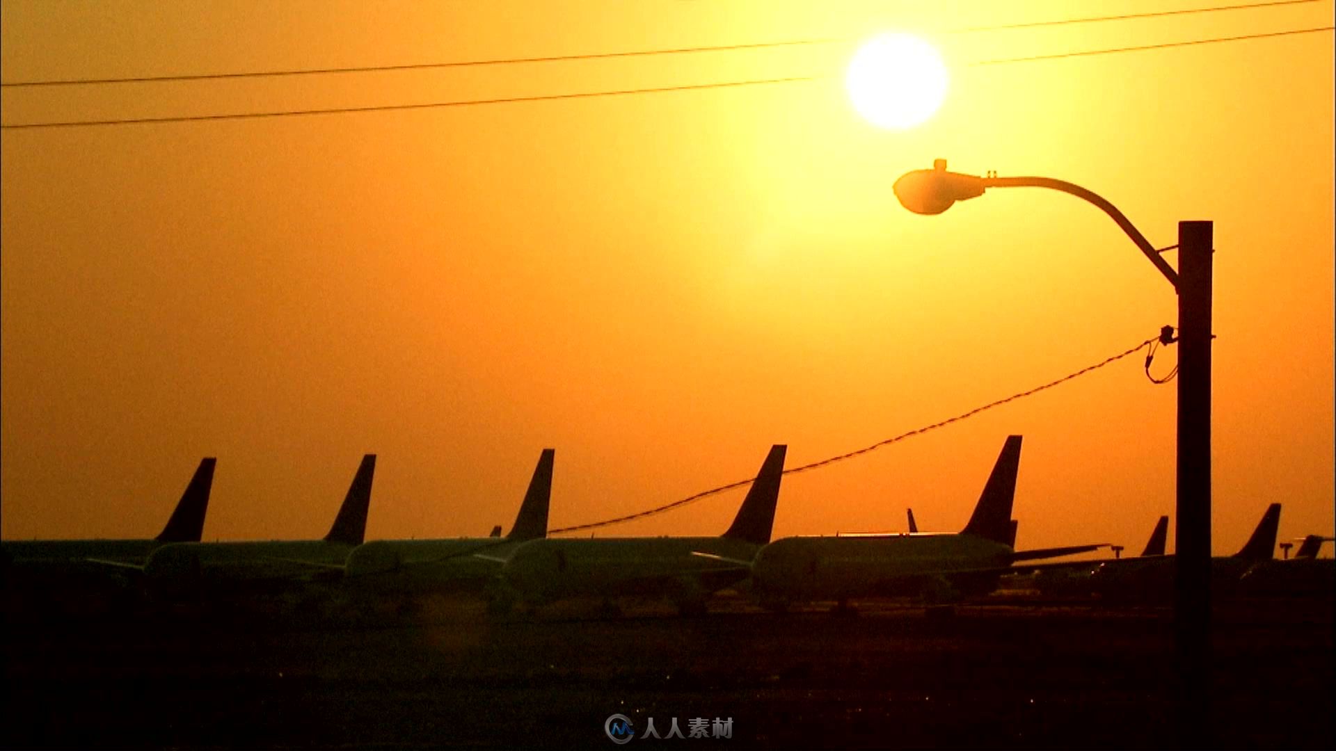 机场日出太阳升起视频素材