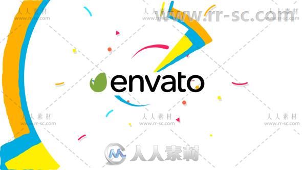 清爽夏日多彩动感形状标志展示Logo演绎AE模板 Videohive Logo Summer 20266413