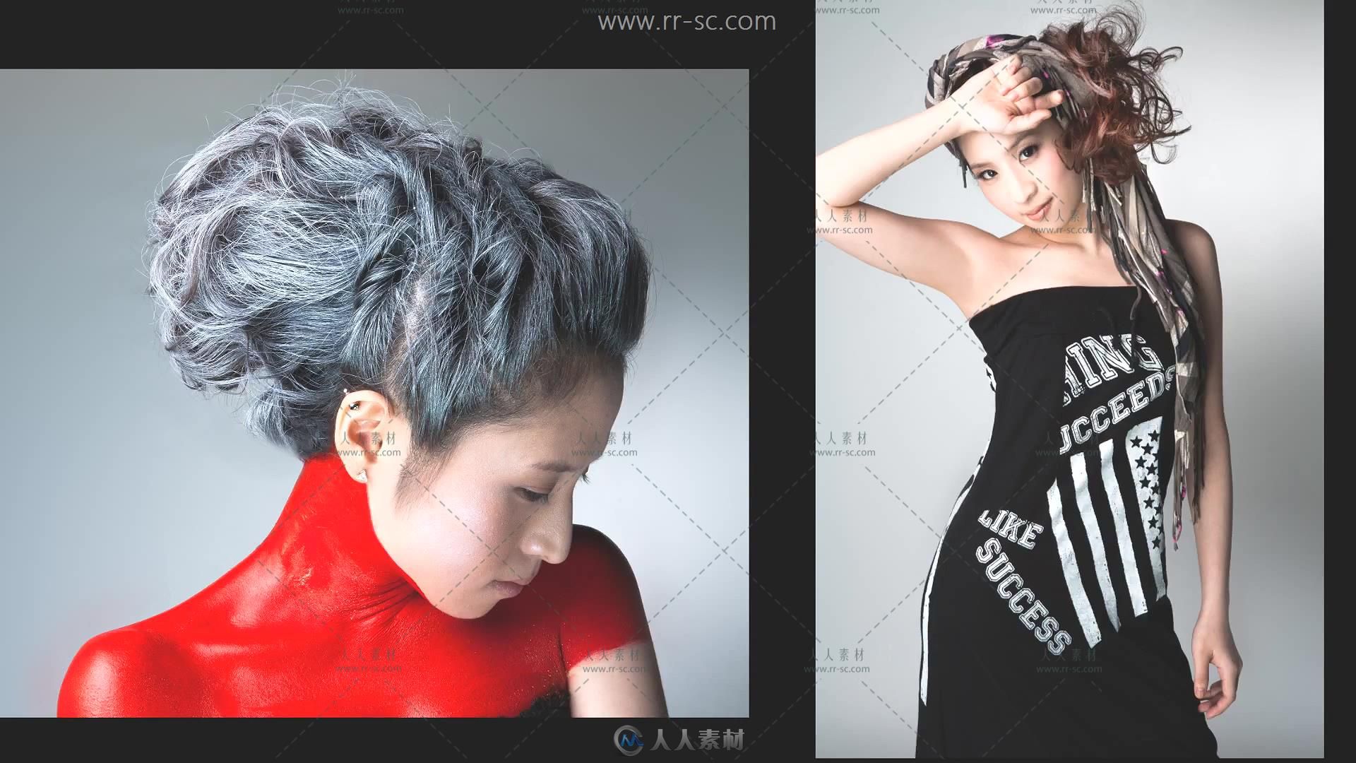 美发店美发师定造型宣传片高清实拍视频素材