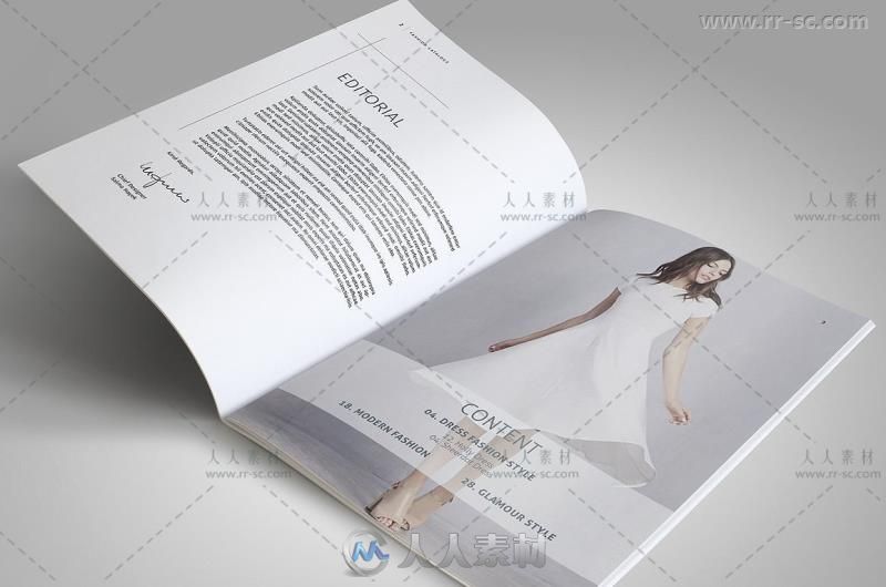专业简单干净的时尚小册子indesign排版模板