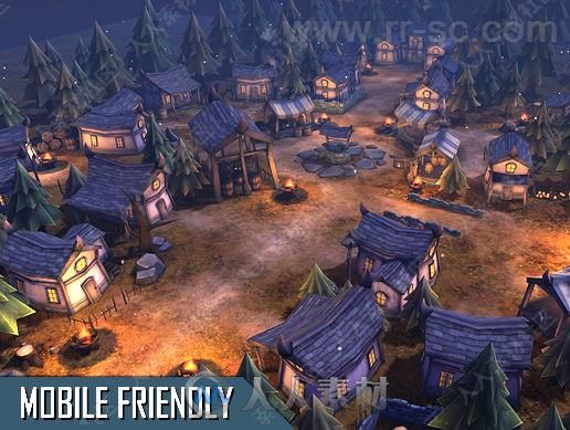 中世纪村庄房屋场景环境Unity游戏素材资源