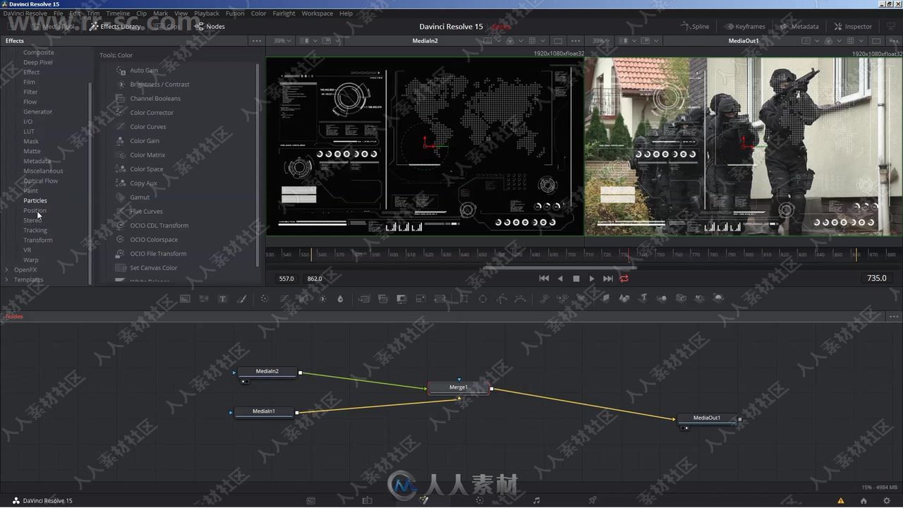 Davinci Resolve 15与特效合成软件Fusion集成技术训练视频教程