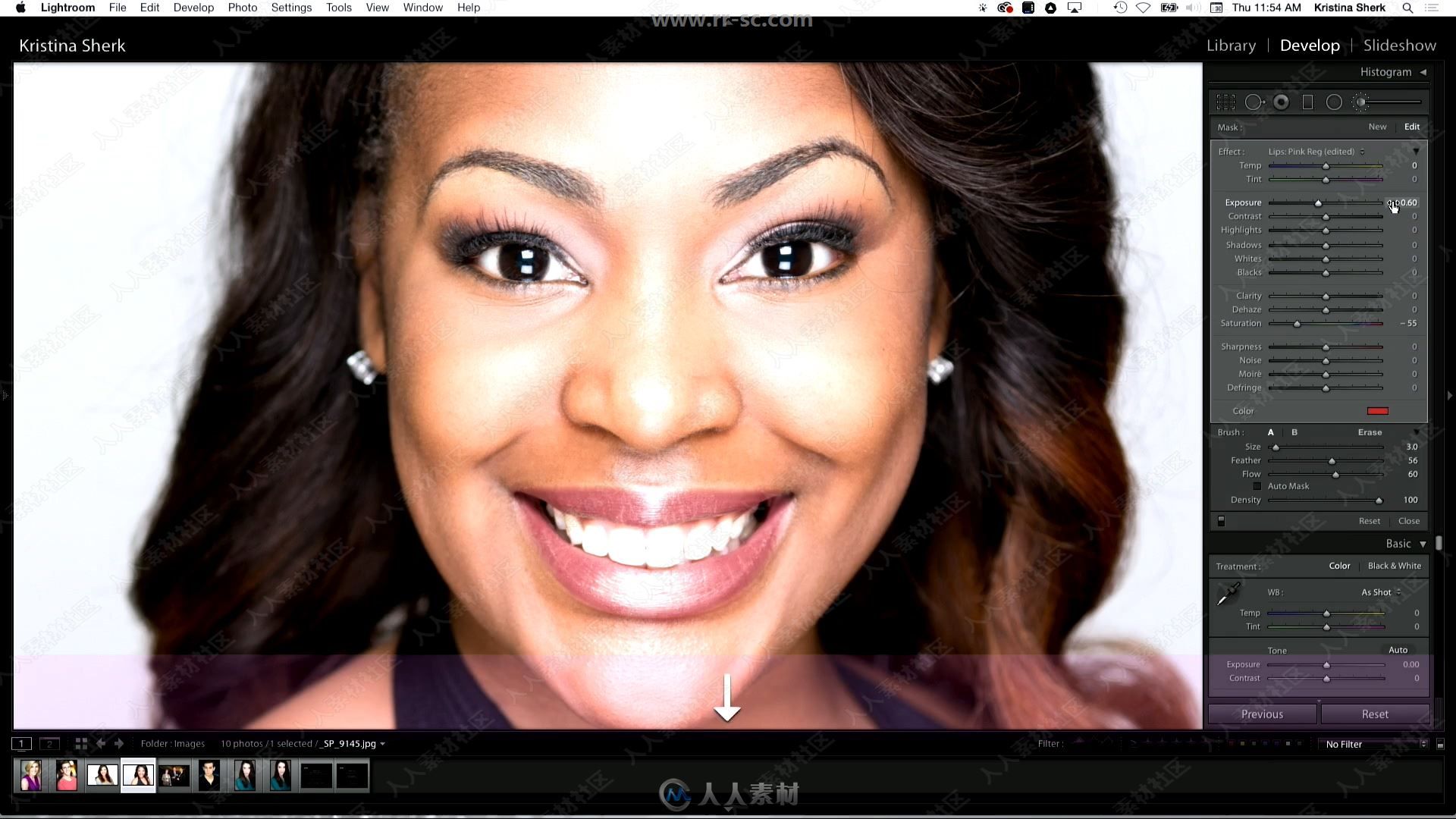 Lightroom肖像照片修饰美肤工作流程视频教程