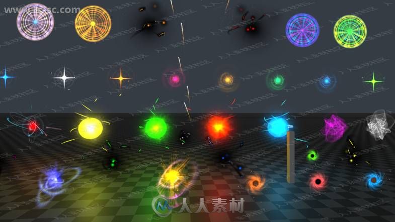 33组发光球体旋转动态特效粒子系统Unity游戏素材资源