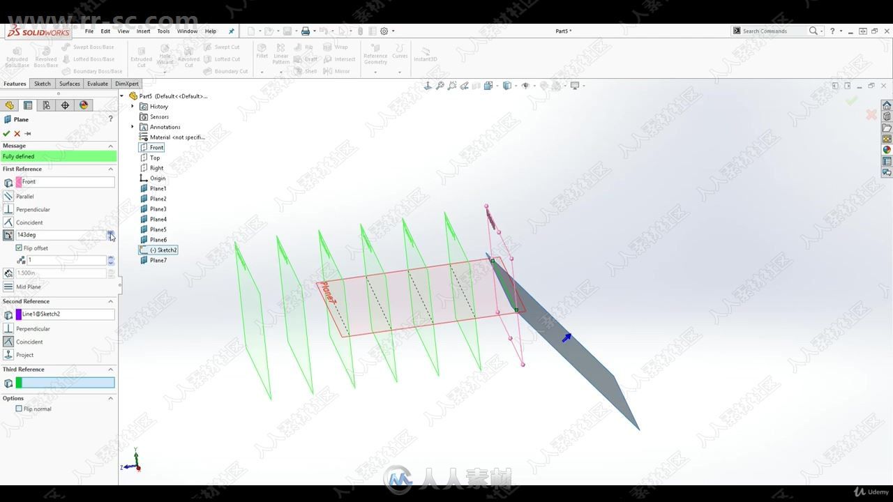 Solidworks中3D建模与2D绘图技术训练视频教程