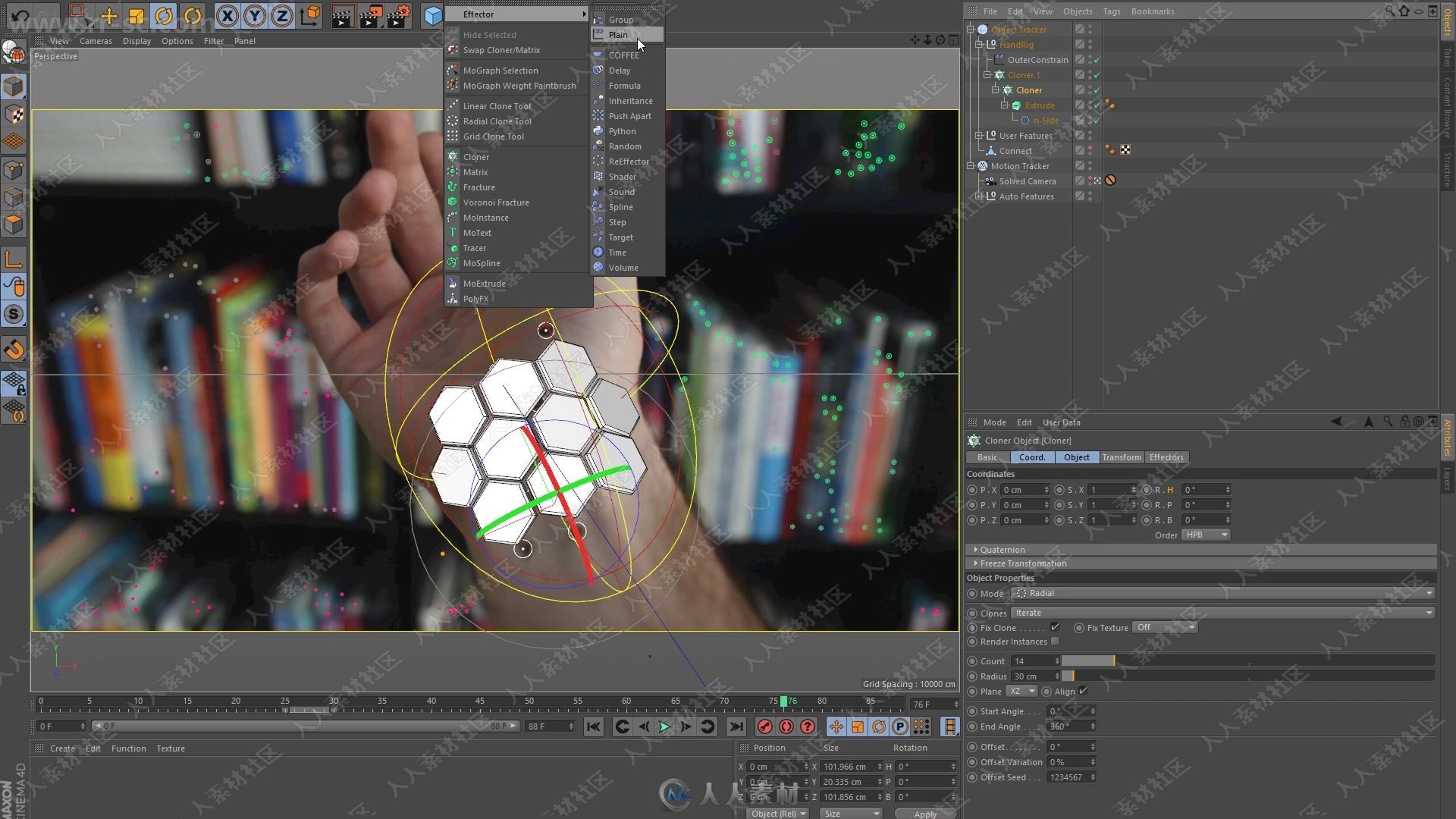Cinema 4D中FUI虚拟动态图像制作视频教程