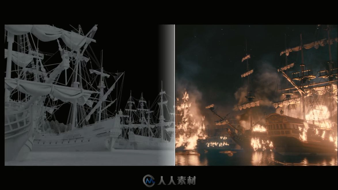 影片《海军上将（Michiel de Ruyter）》视觉特效解析视频 航海场景的制作过程解析