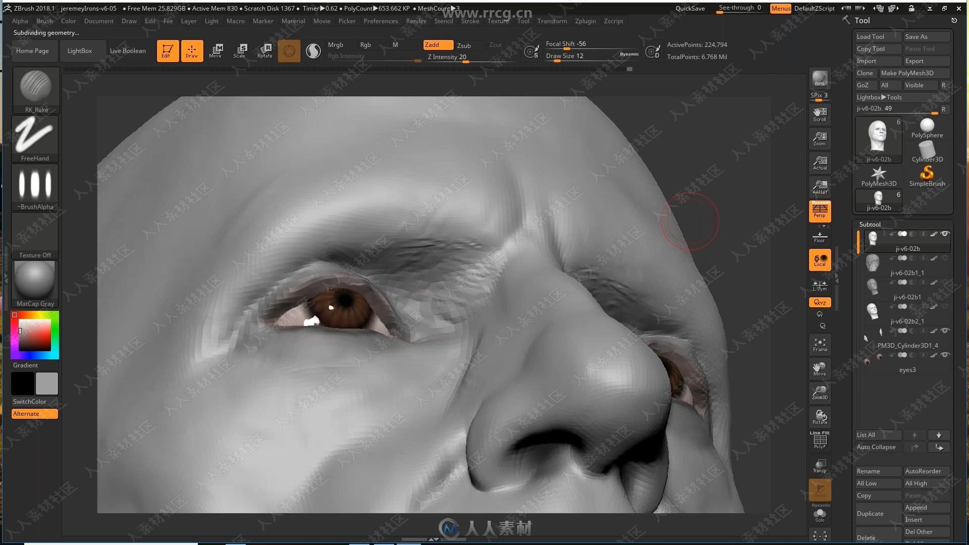ZBrush脸部面部数字雕刻完全训练视频教程