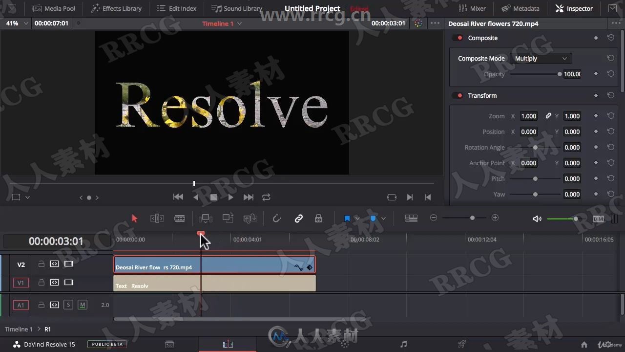 DaVinci Resolve 16达芬奇视频编辑完整工作流程视频教程