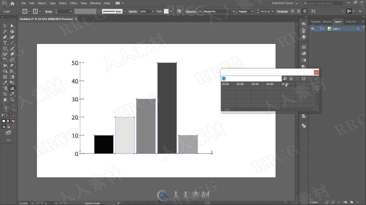 Illustrator创建各种类型信息图表过程技术视频教程