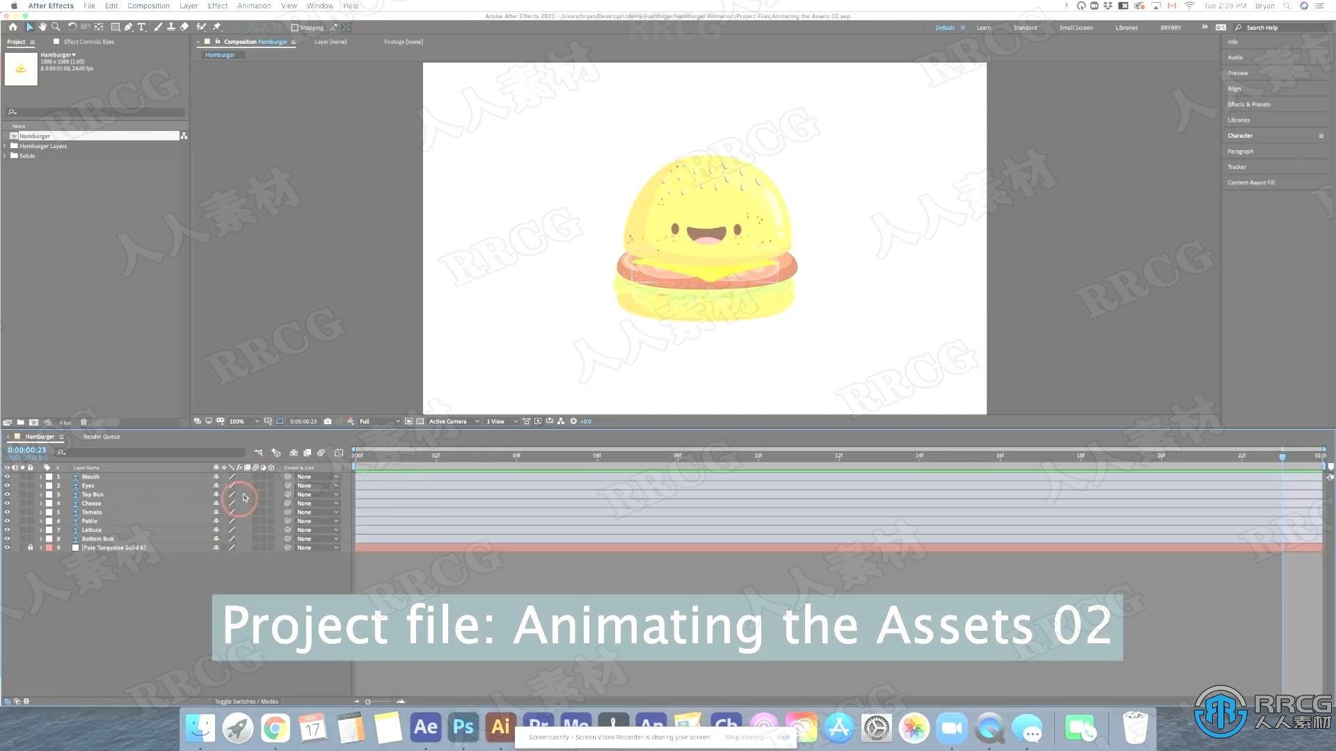 AE创建卡通弹跳循环动画工作流程视频教程