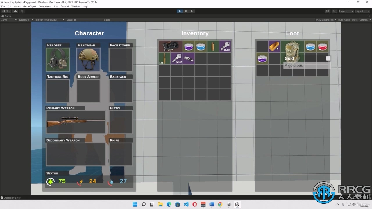 Unity高级游戏库存系统核心技术训练视频教程