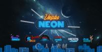 拉斯维加斯狂欢霓虹灯包装动画AE模板 Videohive Vegas Neon 13500020