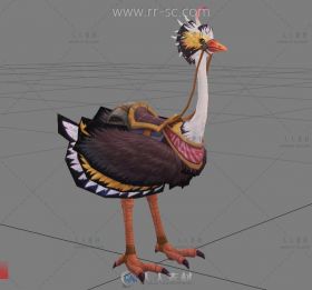 好看的鸵鸟坐骑3D模型