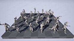 130多组手持剑盾动画人物动作捕捉UE4游戏素材资源
