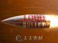 发射的子弹快速穿梭文字标题标题LOGO演绎AE模板 LOGO BULLET
